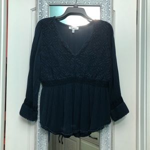 Soft peplum blouse